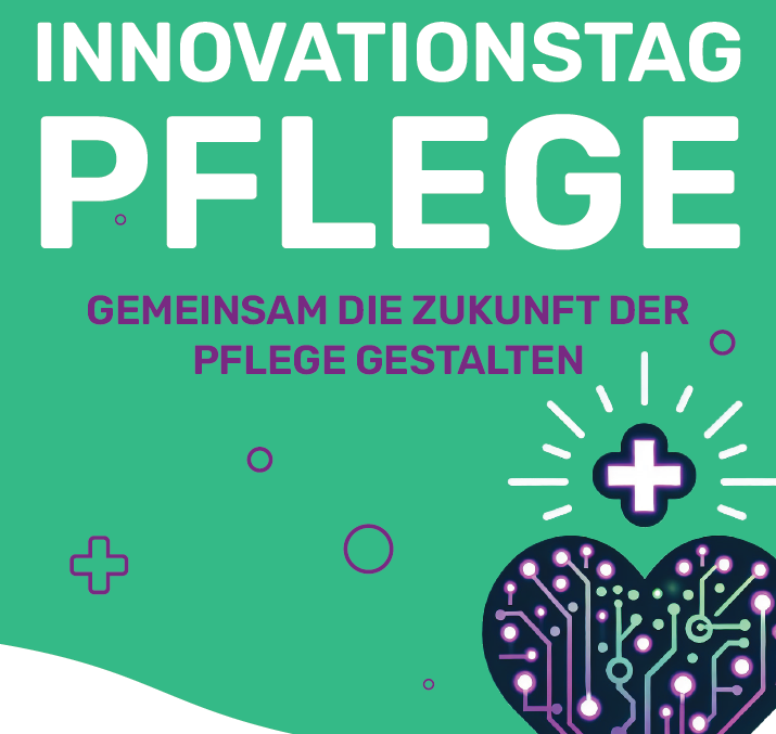 Logo der Veranstaltung mit dem Text: Innovationstag Pflege - Gemeinsam die Zukunft der Pflege gestalten