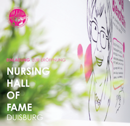 Text in Grafik: Nursing Hall of Fame | Duisburg